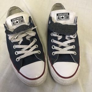 Navy Converse double tongue women’s 8 men’s 6